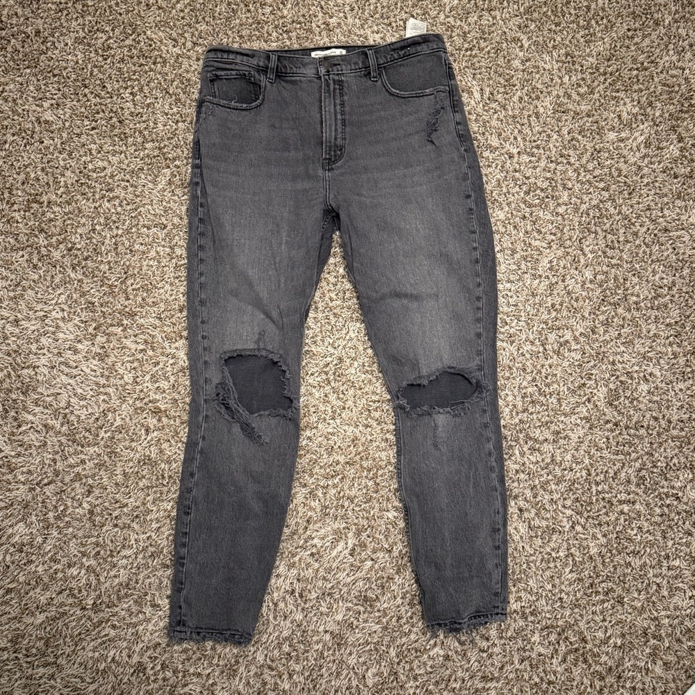 Abercrombie & Fitch Charcoal High Rise Skinny Jeans